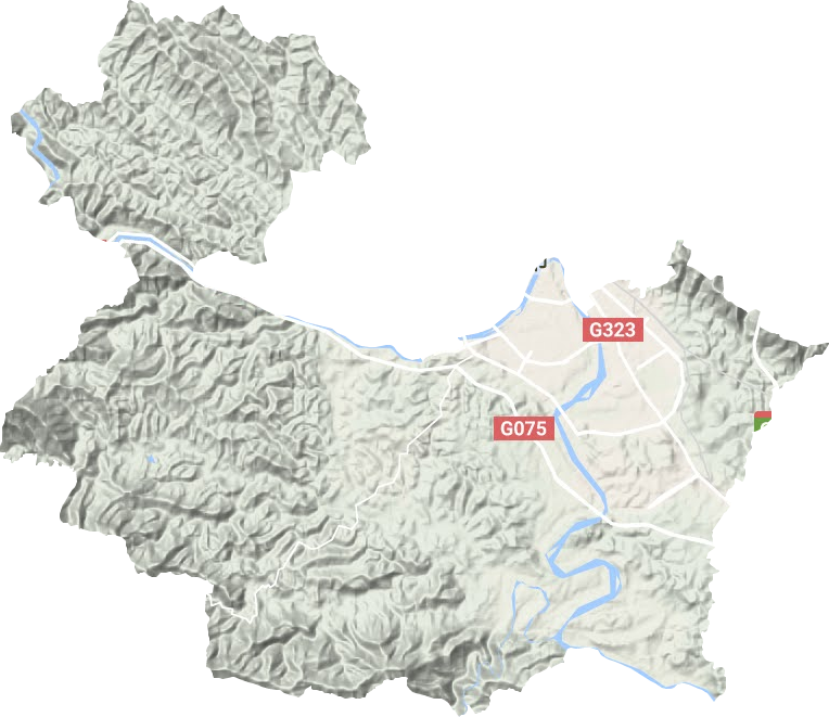 龙景街道地形地图