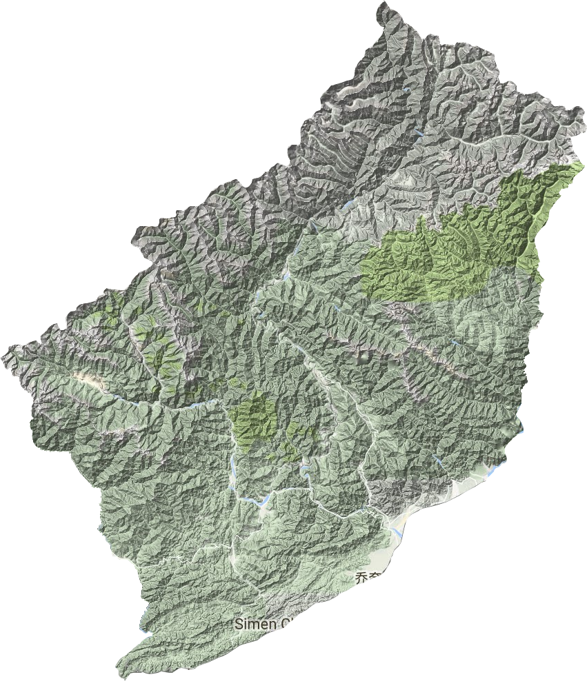 墨脱县地形地图