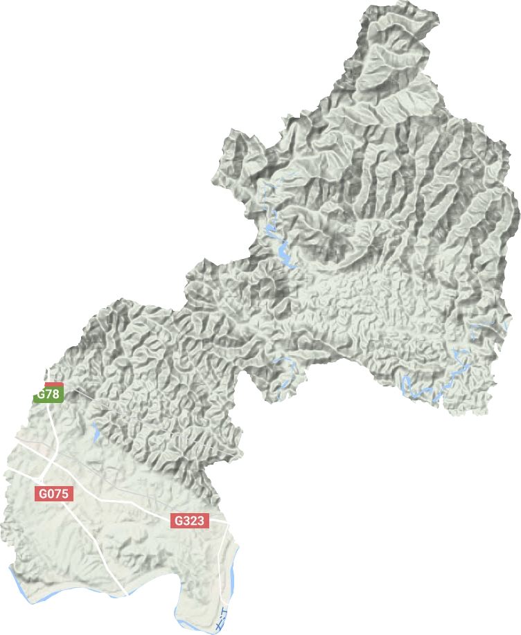 四塘镇地形地图