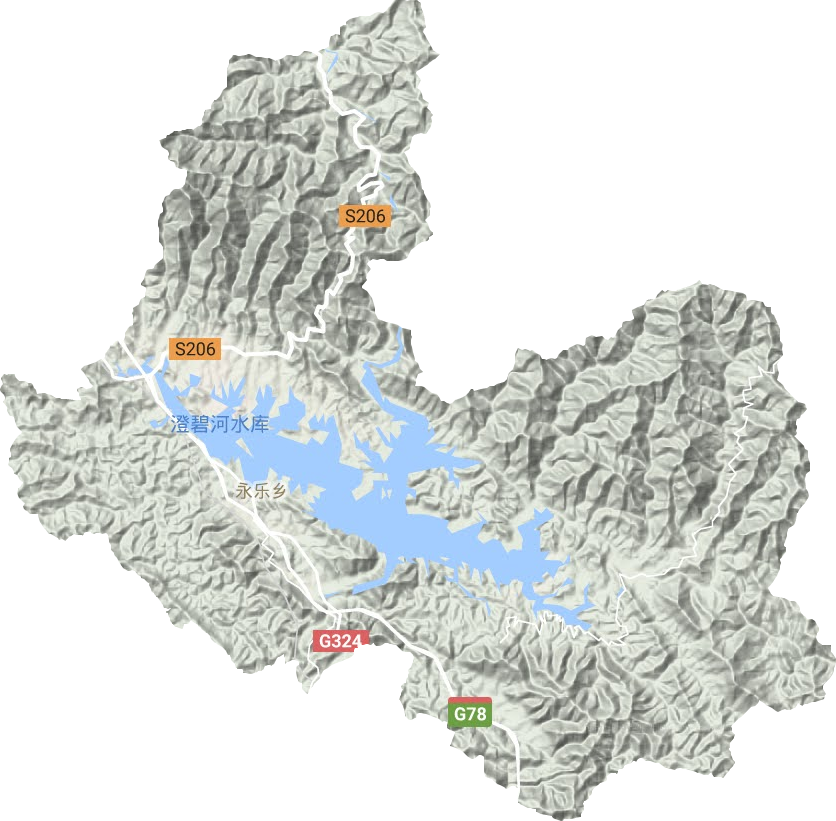 永乐镇地形地图