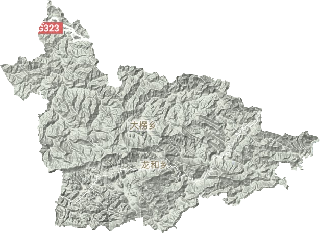 大楞乡地形地图
