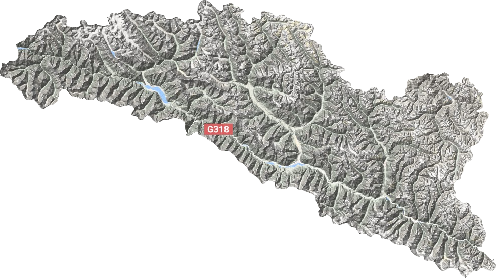 波密县地形地图