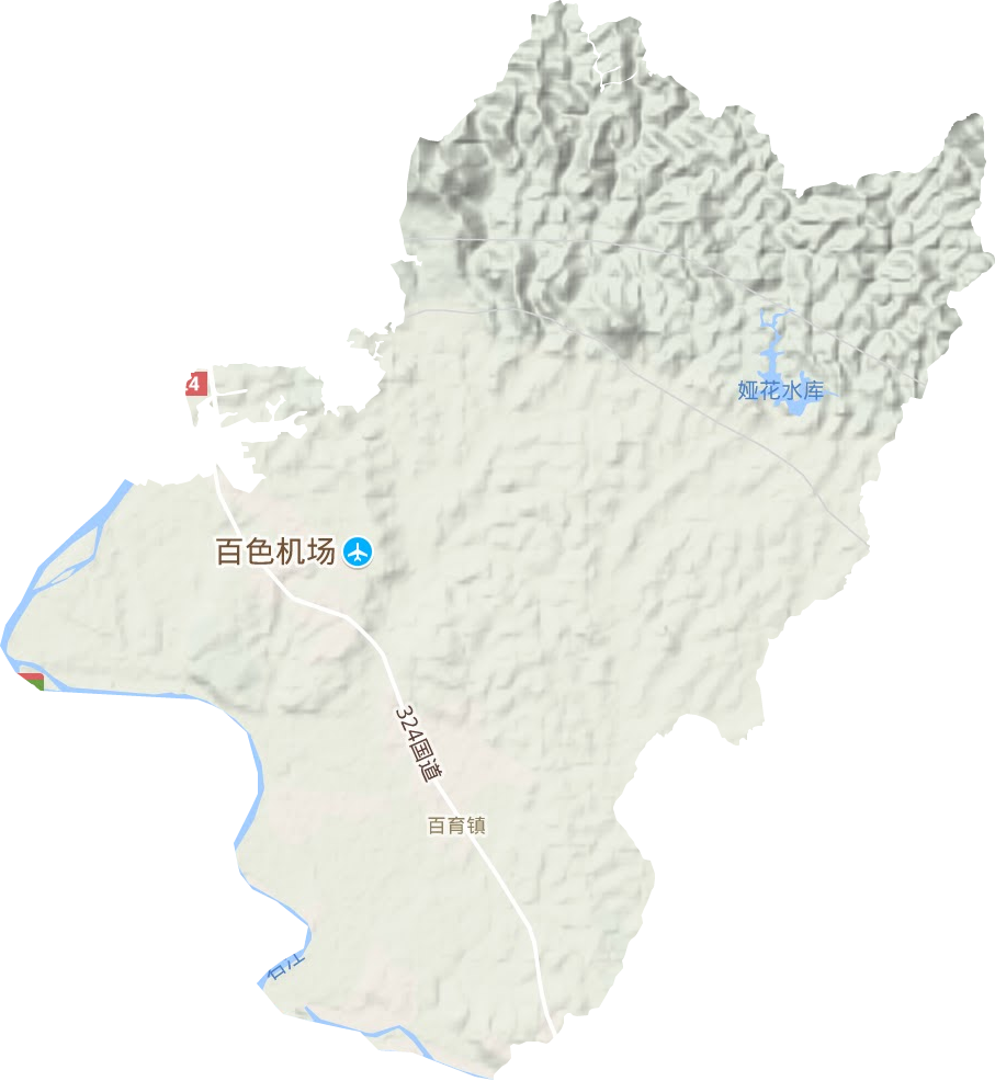 百育镇地形地图