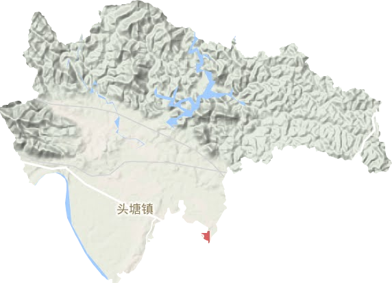 头塘镇地形地图