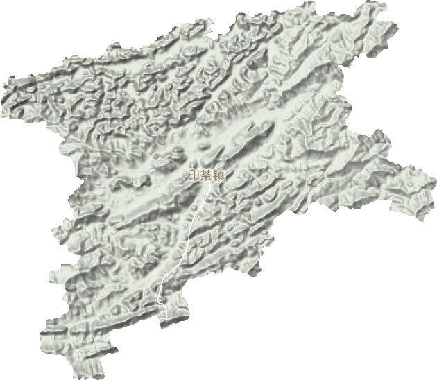 印茶镇地形地图