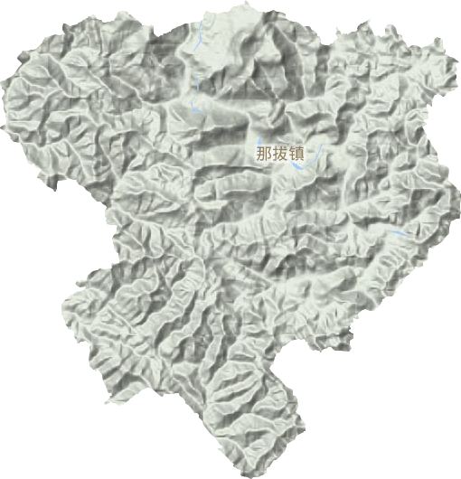那拔镇地形地图