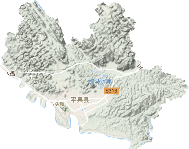 马头镇地形地图