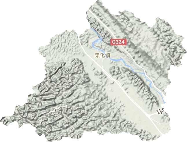 果化镇地形地图