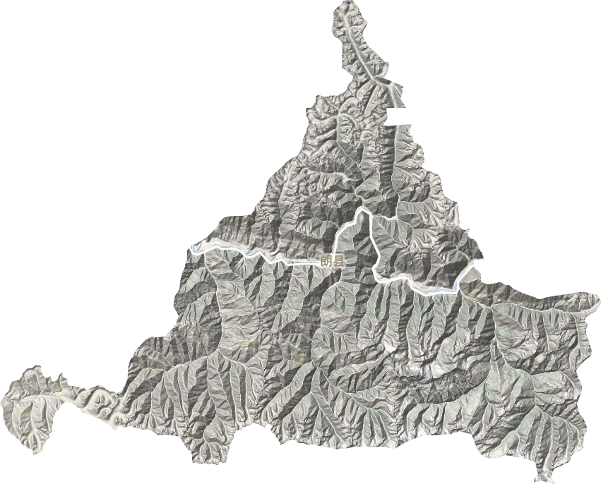 朗县地形地图