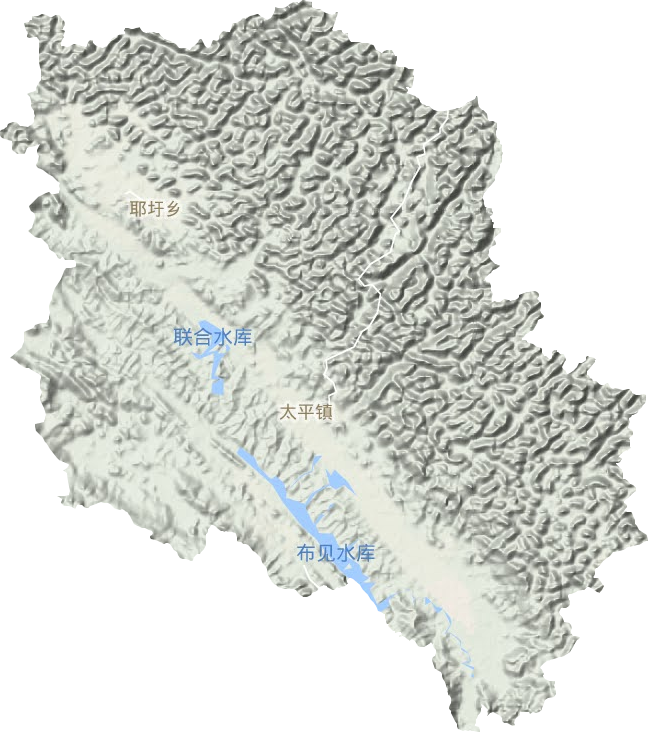 太平镇地形地图