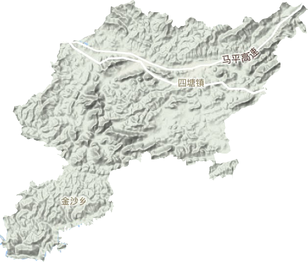 四塘镇地形地图