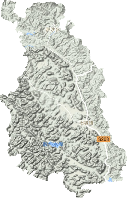 旧城镇地形地图