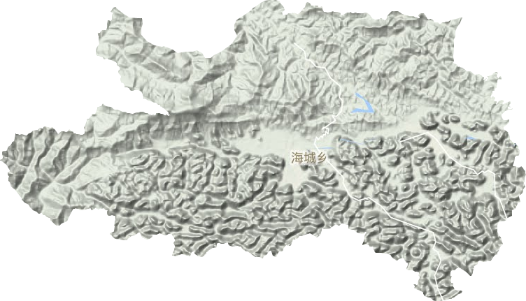 海城乡地形地图