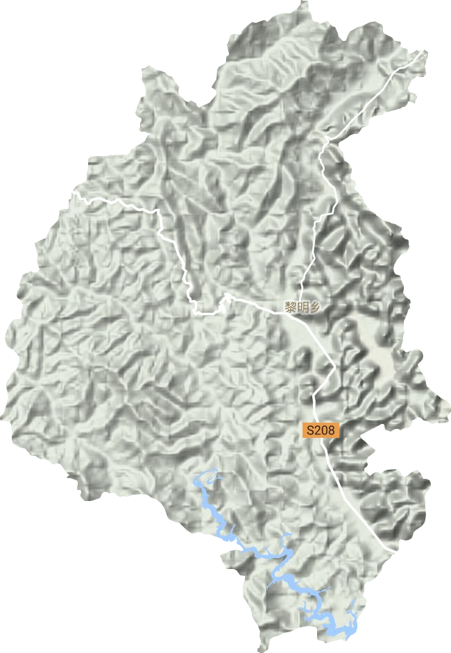 黎明乡地形地图