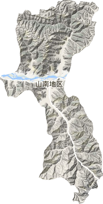 乃东区地形地图