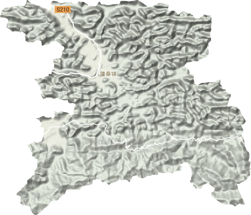 隆桑镇地形地图