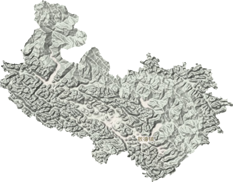敬德镇地形地图