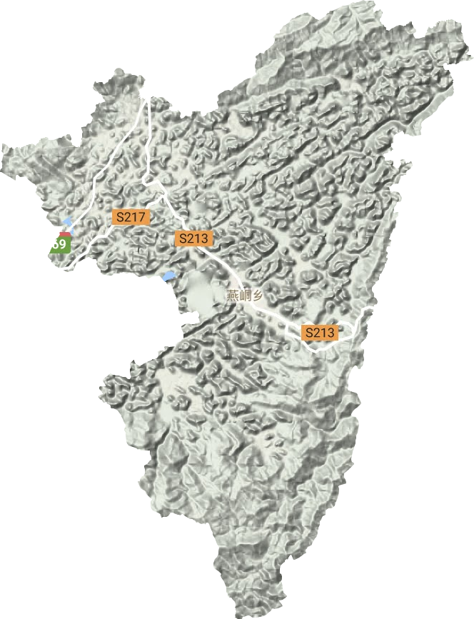 燕峒乡地形地图