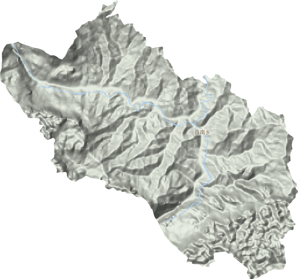 百南乡地形地图