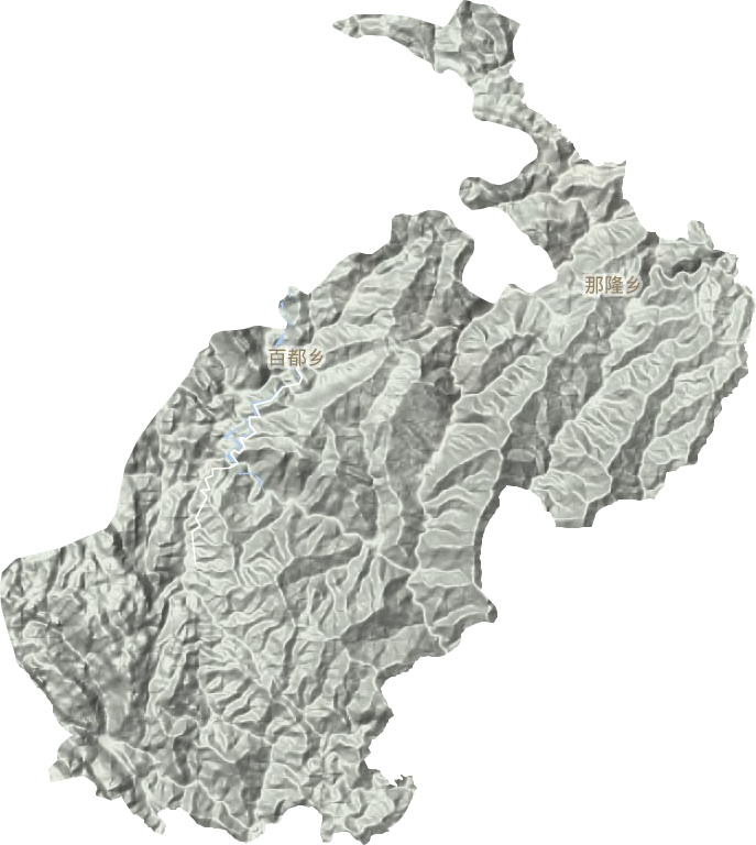 百都乡地形地图