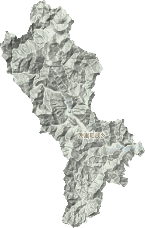 朝里瑶族乡地形地图