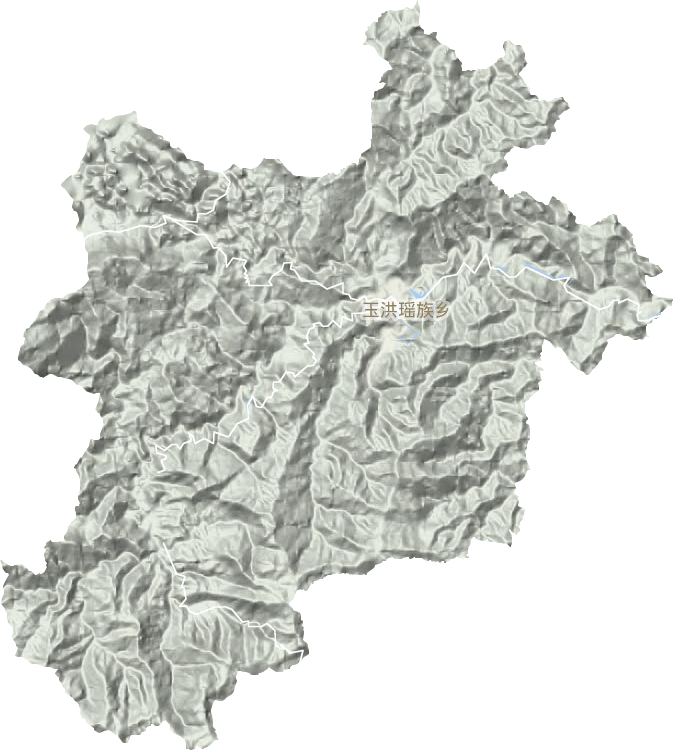 玉洪瑶族乡地形地图