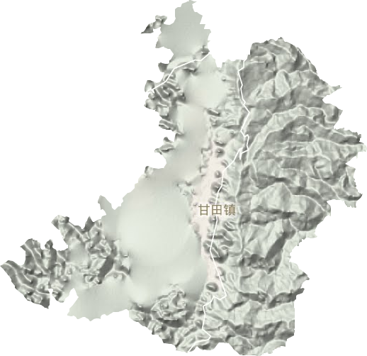 甘田镇地形地图