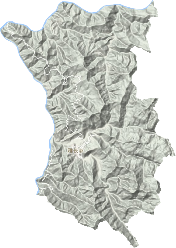 雅长乡地形地图