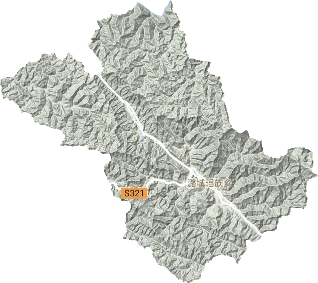 潞城瑶族乡地形地图