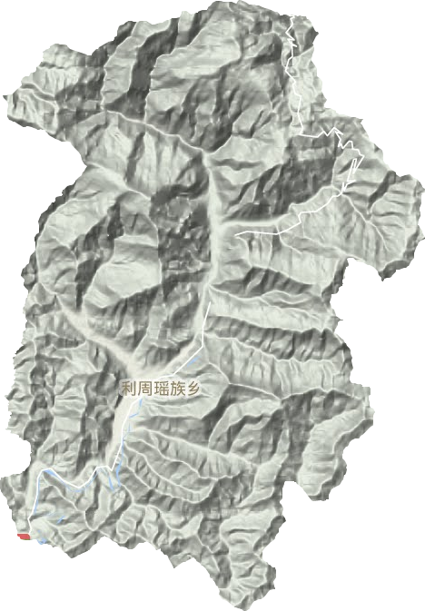 利周瑶族乡地形地图