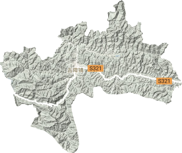 古障镇地形地图