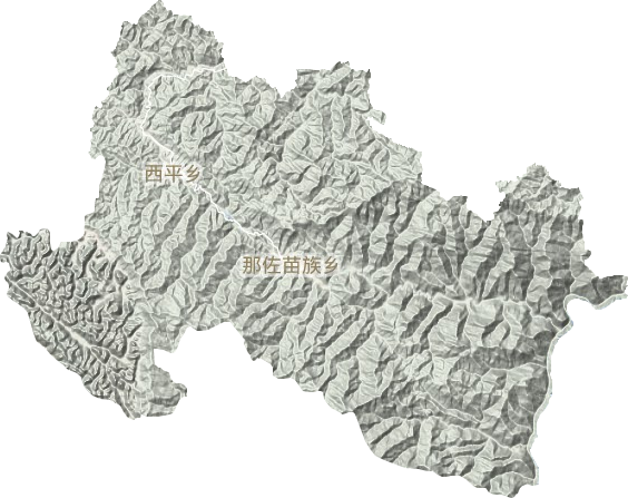 那佐苗族乡地形地图