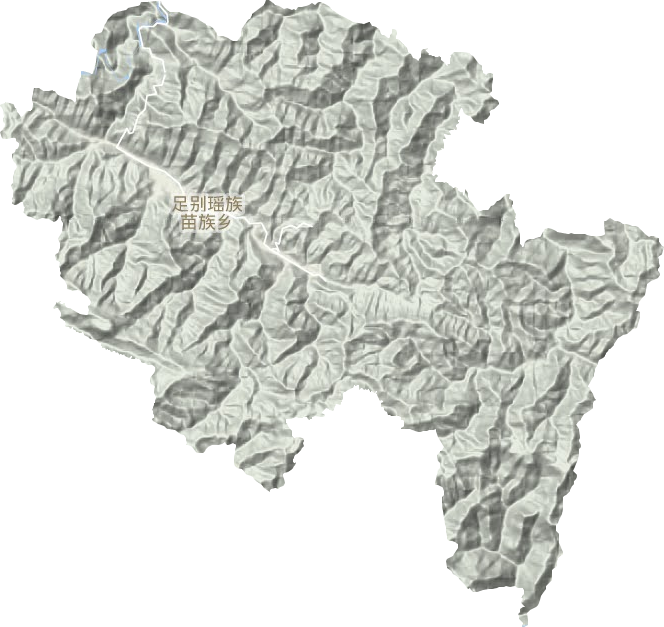 足别瑶族苗族乡地形地图