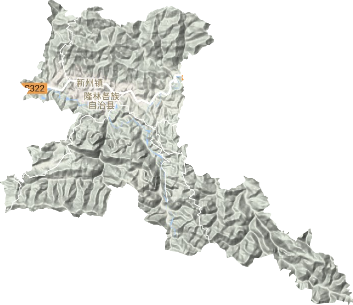 新州镇地形地图