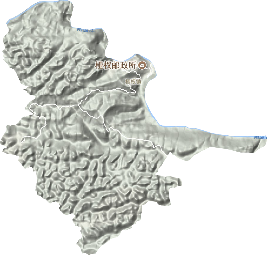 桠杈镇地形地图