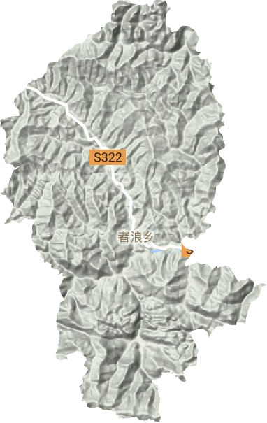 者浪乡地形地图