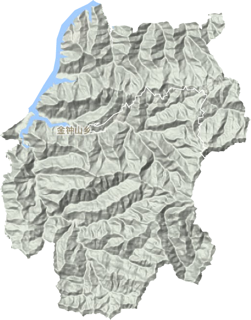 金钟山乡地形地图