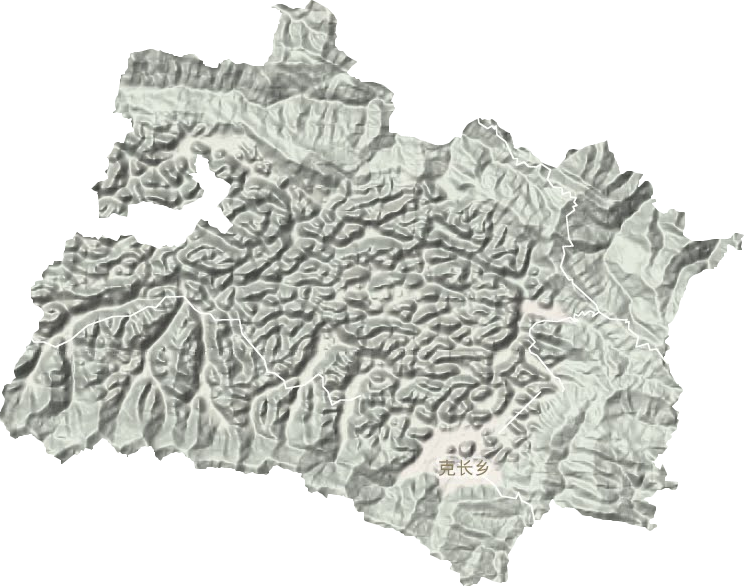 克长乡地形地图