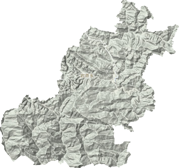 岩茶乡地形地图