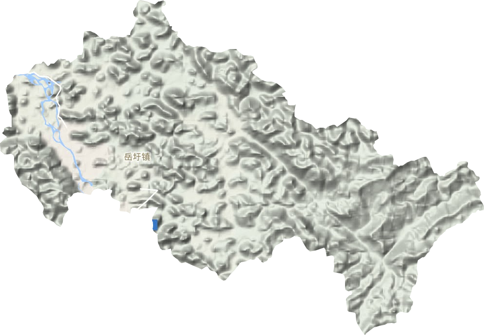 岳圩镇地形地图