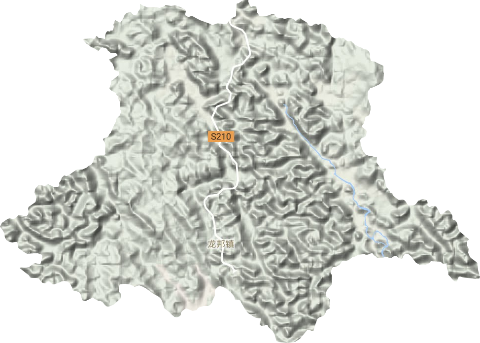 龙邦镇地形地图