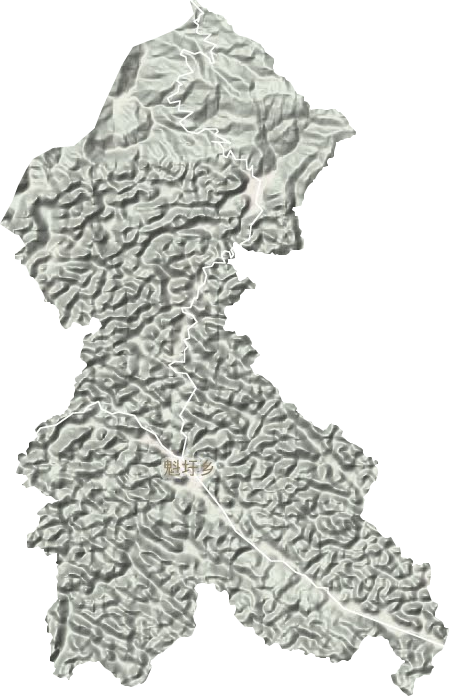 魁圩乡地形地图