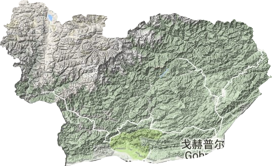 错那县地形地图