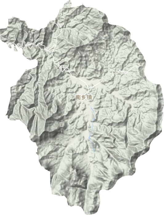 南乡镇地形地图