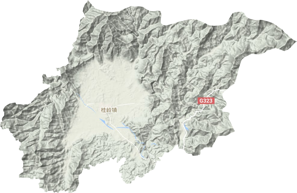 桂岭镇地形地图