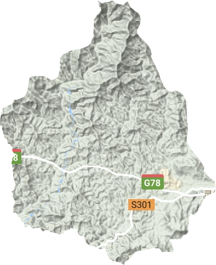 灵峰镇地形地图