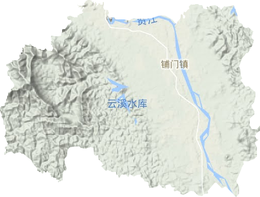 铺门镇地形地图