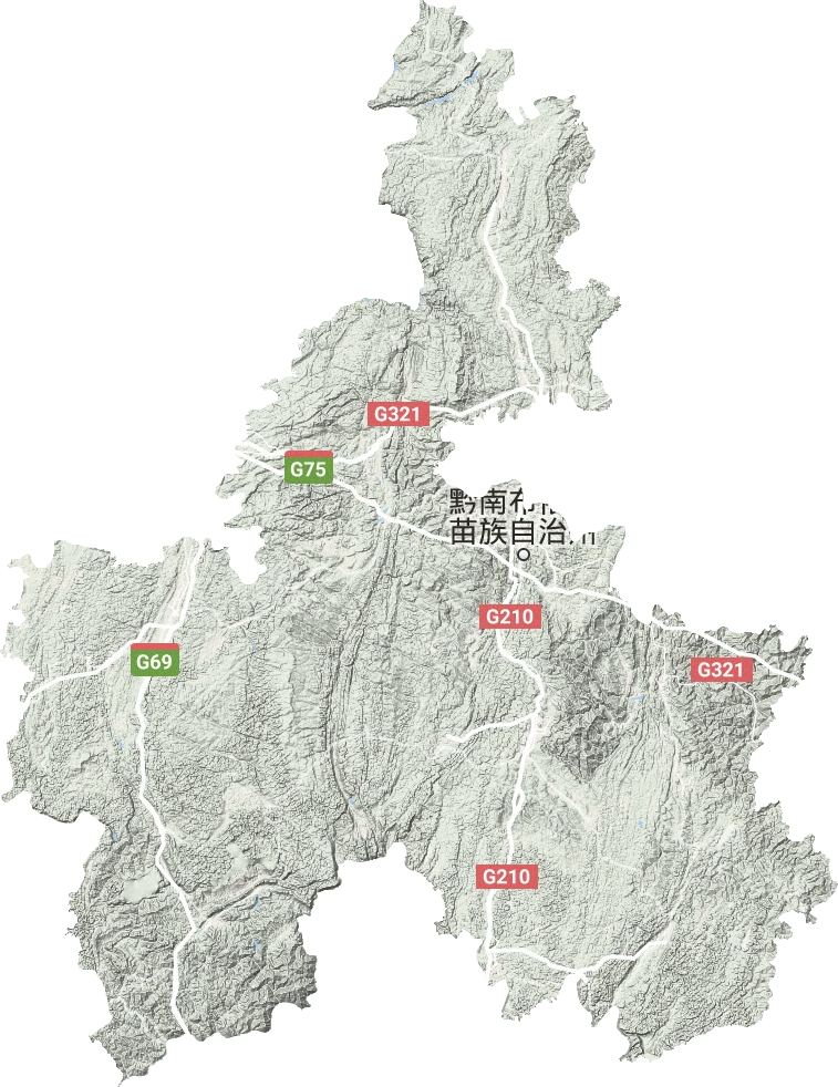 黔南州地形地图