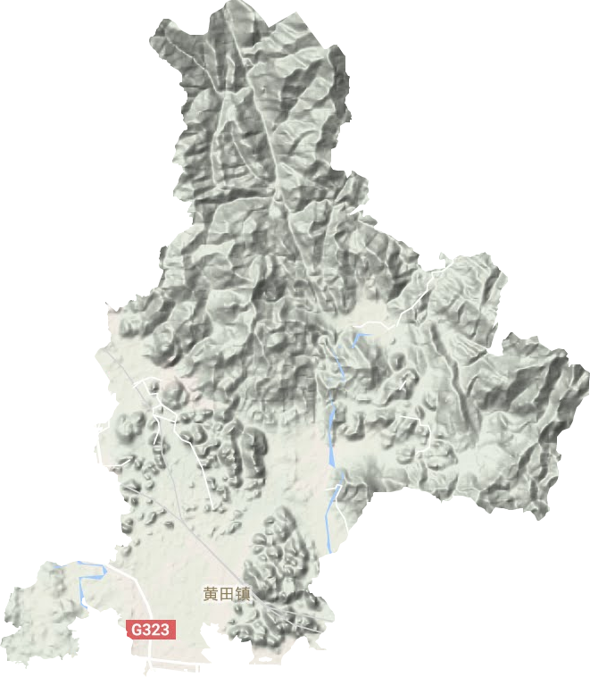 黄田镇地形地图