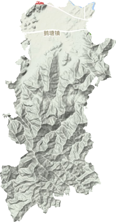 鹅塘镇地形地图